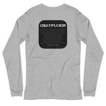 Load image into Gallery viewer, CRUSTYFLICKER Mojo - Unisex Long Sleeve Tee - Keen Eye Design