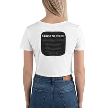 Load image into Gallery viewer, CRUSTYFLICKER Mojo - Women's Crop Tee - Keen Eye Design