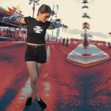 Load image into Gallery viewer, CRUSTYFLICKER Spirit - Organic Crop Top - Keen Eye Design