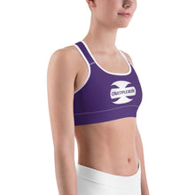 Load image into Gallery viewer, CRUSTYFLICKER Spirit - Sports Bra (deep purple) - Keen Eye Design