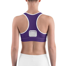 Load image into Gallery viewer, CRUSTYFLICKER Spirit - Sports Bra (deep purple) - Keen Eye Design
