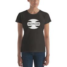 Load image into Gallery viewer, CRUSTYFLICKER Spirit - Women's Fashion Fit T-shirt (shades) - Keen Eye Design