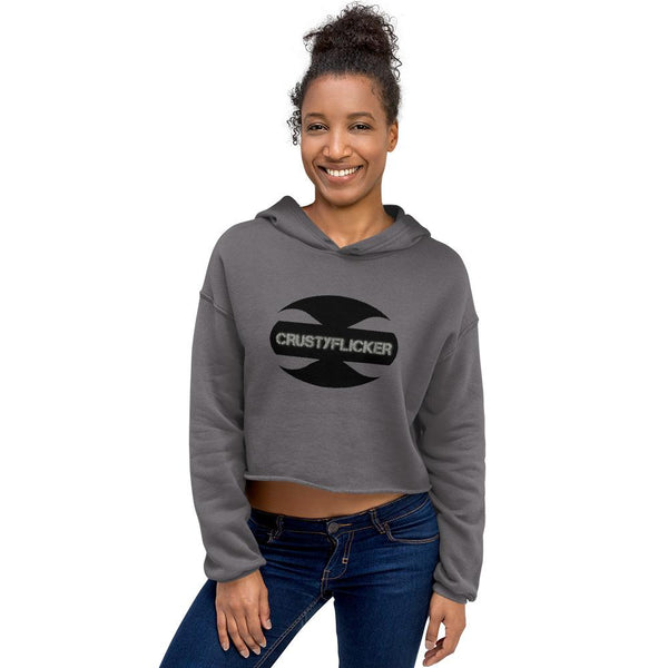 CRUSTYFLICKER - Women's Crop Hoodie - Keen Eye Design