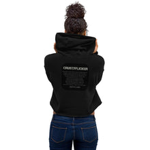 Load image into Gallery viewer, CRUSTYFLICKER - Women's Crop Hoodie - Keen Eye Design