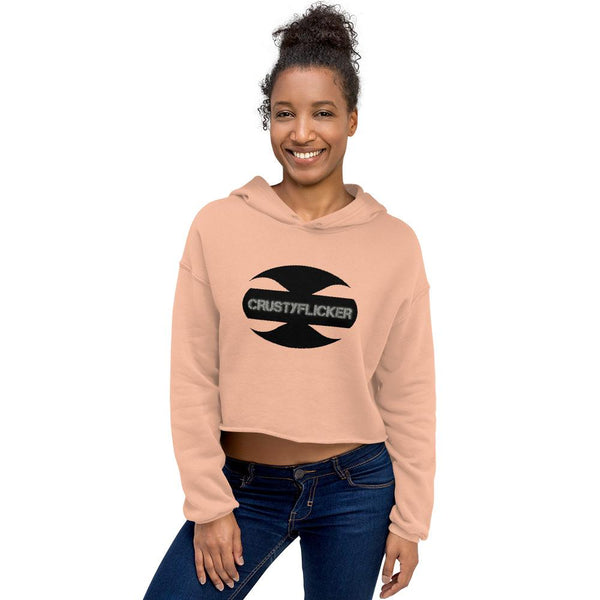 CRUSTYFLICKER - Women's Crop Hoodie - Keen Eye Design