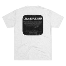 Load image into Gallery viewer, CRUSTYFLICKER Zen - Men's Tri-Blend Crew T-Shirt - Keen Eye Design