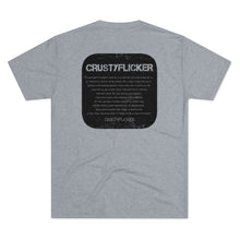 Load image into Gallery viewer, CRUSTYFLICKER Zen - Men's Tri-Blend Crew T-Shirt - Keen Eye Design