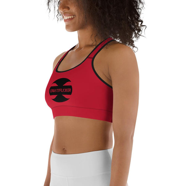 CRUSTYFLICKER Zen - Sports Bra (red) - Keen Eye Design