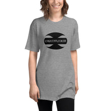 Load image into Gallery viewer, CRUSTYFLICKER Zen - Unisex Tri-Blend Track Shirt - Keen Eye Design