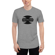 Load image into Gallery viewer, CRUSTYFLICKER Zen - Unisex Tri-Blend Track Shirt - Keen Eye Design