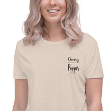 Load image into Gallery viewer, Cherry Popper V2.0 - Embroidered Crop Tee - Keen Eye Design