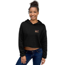Load image into Gallery viewer, Diquiren Global Citizen (F&B) - Women's Crop Hoodie - Keen Eye Design
