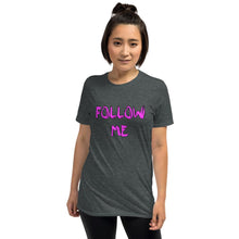 Load image into Gallery viewer, Follow Me (purple) (F&B) Unisex T-shirt - Keen Eye Design