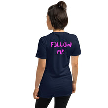 Load image into Gallery viewer, Follow Me (purple) (F&B) Unisex T-shirt - Keen Eye Design