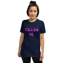 Load image into Gallery viewer, Follow Me (purple) (F&B) Unisex T-shirt - Keen Eye Design