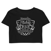 Load image into Gallery viewer, Freaky Flukey Arsey Aussie - Organic Crop Top - Keen Eye Design