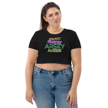 Load image into Gallery viewer, Freaky Flukey Arsey Aussie V2 - Organic Crop Top - Keen Eye Design