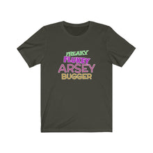 Load image into Gallery viewer, Freaky Flukey Arsey Bugger V3 - Unisex Premium T-Shirt - Keen Eye Design
