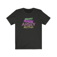 Load image into Gallery viewer, Freaky Flukey Arsey Mutha V4 (distressed) - Unisex Premium T-Shirt - Keen Eye Design