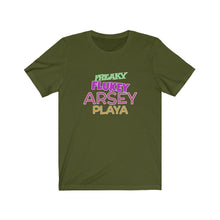 Load image into Gallery viewer, Freaky Flukey Arsey Playa V3 - Unisex Premium T-Shirt - Keen Eye Design