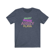 Load image into Gallery viewer, Freaky Flukey Arsey Playa V4 (distressed) - Unisex Premium T-Shirt - Keen Eye Design