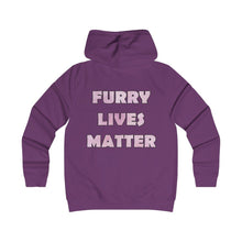 Load image into Gallery viewer, Furry Lives Matter - Girlie College Hoodie - Keen Eye Design