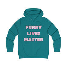 Load image into Gallery viewer, Furry Lives Matter - Girlie College Hoodie - Keen Eye Design