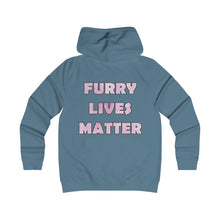Load image into Gallery viewer, Furry Lives Matter - Girlie College Hoodie - Keen Eye Design
