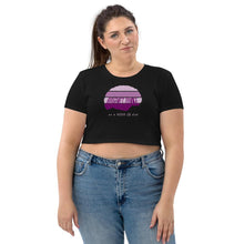 Load image into Gallery viewer, Gourmet Zombie on a High IQ Diet - Organic Crop Top - Keen Eye Design