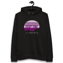 Load image into Gallery viewer, Gourmet Zombie on a High IQ Diet - Unisex Eco Raglan Hoodie