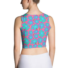 Load image into Gallery viewer, Greenflower Pattern on Pink - AOP Crop Top - Keen Eye Design