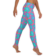 Load image into Gallery viewer, Greenflower Pattern on Pink - AOP Women's Leggings - Keen Eye Design