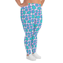 Load image into Gallery viewer, Greenflower Pattern on White - AOP Plus Size Leggings - Keen Eye Design
