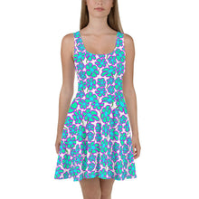 Load image into Gallery viewer, Greenflower Pattern on White - AOP Skater Dress - Keen Eye Design