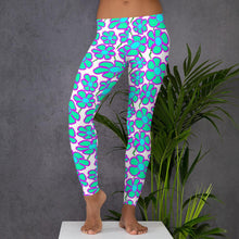 Load image into Gallery viewer, Greenflower Pattern on White - AOP Women's Leggings - Keen Eye Design