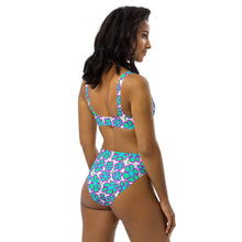 Load image into Gallery viewer, Greenflower Pattern on White - Recycled AOP High-Waisted Bikini - Keen Eye Design