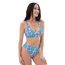 Load image into Gallery viewer, Greenflower Pattern on White - Recycled AOP High-Waisted Bikini - Keen Eye Design