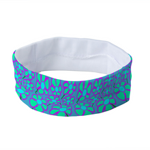 Load image into Gallery viewer, Greenflower on Blue (Blossoms) - Unisex Headband - Keen Eye Design