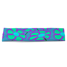 Load image into Gallery viewer, Greenflower on Blue - Unisex Headband - Keen Eye Design