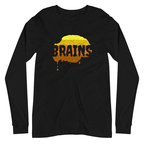Halloween Zombie Brains - Unisex Long Sleeve Tee - Keen Eye Design