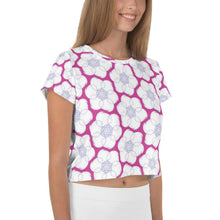 Load image into Gallery viewer, Hippy-Flower on Pink - AOP Crop Tee - Keen Eye Design