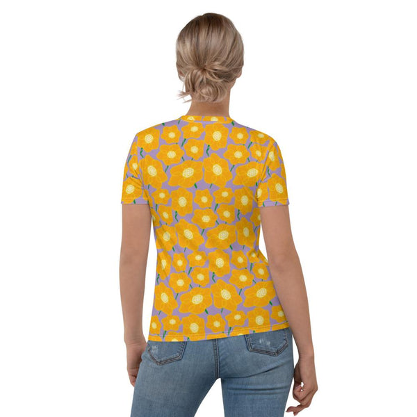 Hippy Orangeflower - Women's AOP T-shirt - Keen Eye Design