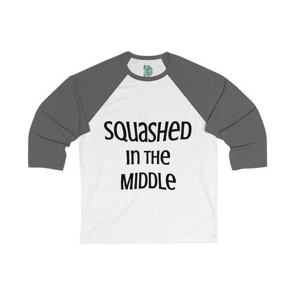Main Squeeze - Squashed - Unisex 3/4 Sleeve Baseball Tee - Keen Eye Design