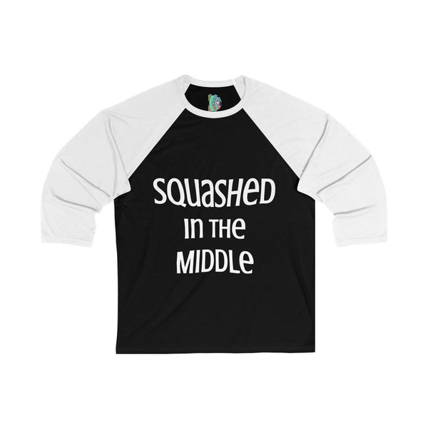 Main Squeeze - Squashed - Unisex 3/4 Sleeve Baseball Tee - Keen Eye Design