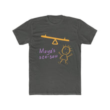 Load image into Gallery viewer, Maya's See-Saw - Men's Premium Cotton Crew Tee - Keen Eye Design