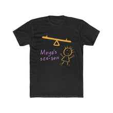 Load image into Gallery viewer, Maya's See-Saw - Men's Premium Cotton Crew Tee - Keen Eye Design