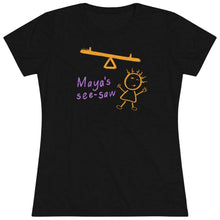 Load image into Gallery viewer, Maya's See-Saw - Women's Triblend Tee - Keen Eye Design