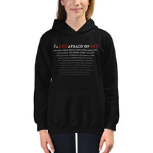 Load image into Gallery viewer, Not Afraid Of Any- Kids Hoodie - Keen Eye Design