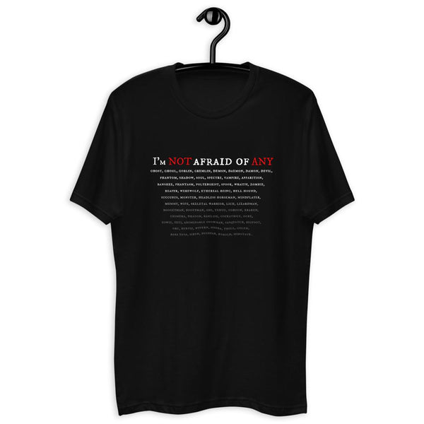 Not Afraid Of Any - Premium Men's Fitted T-shirt - Keen Eye Design