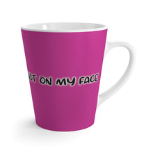 Load image into Gallery viewer, Not On My Face - Latte Mug (Deep Purple) - Keen Eye Design
